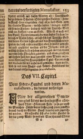 153-165, Das VII. Capitel