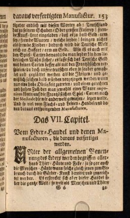 153-165, Das VII. Capitel