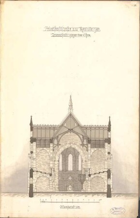 Dolmetsch, Heinrich; Reutlingen; Katharinenkirche - Chor (Querschnitt)