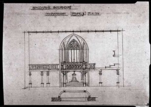 Evangelische Stadtkirche; Choransicht, Wettbewerb 1905