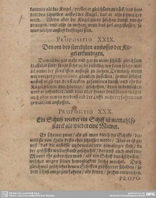 Propositio XXIX. Den ort des streckisten anstosses der Kugel erkundigen.