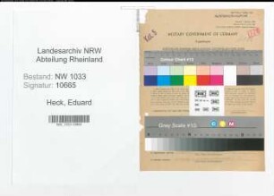 Entnazifizierung Eduard Heck , geb. 01.07.1916 (Polizeibeamter)