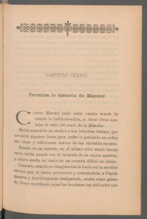 Capítulo CXXVIII - Termina la historia de Manuel