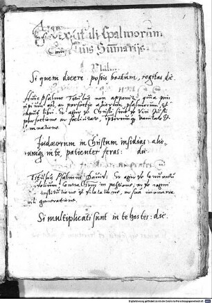 Glossae in 49 priores psalmos cum devota oratione cuilibet psalmo subiuncta - BSB Clm 14494