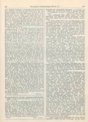 478-479 [Rezension] Stange, Carl (Hrsg.), Zeitschrift für systematische Theologie. 1. Jahrg. 1923/24, 4. Vierteljahresheft