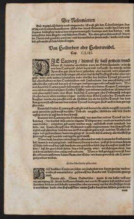Von Holderbeer oder Holdertreübel. Cap. CLIII.