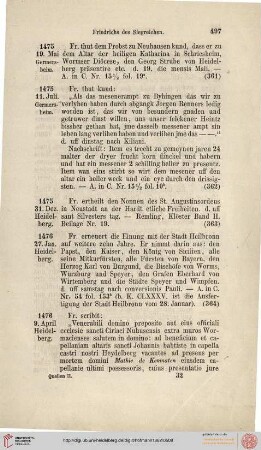 Regesten 1475 - 1476
