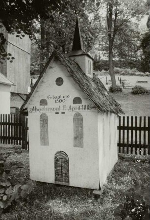 Modell der ehemaligen Dorfkirche Dröda
