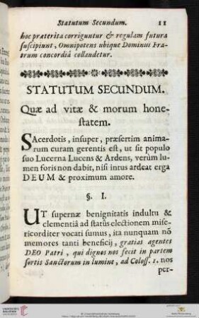 Statutum Secundum