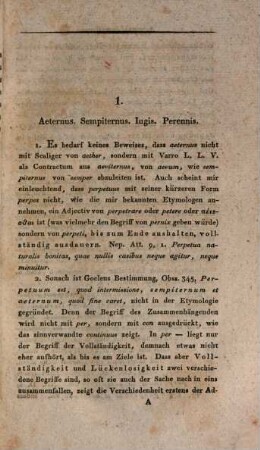 Lateinische Synonyme und Etymologieen, 1