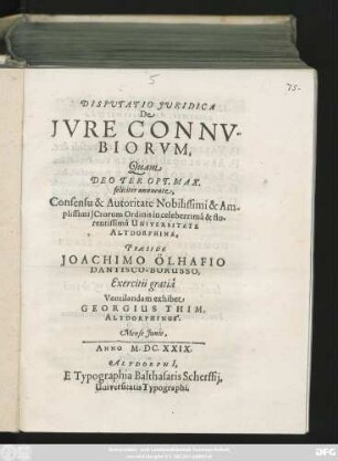 Disputatio Iuridica De Iure Connubiorum