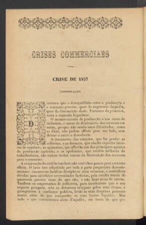Crises commerciaes - (Continuação) : Crise de 1857