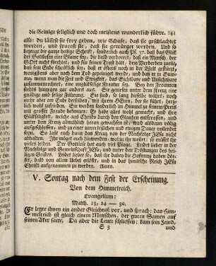 141-143, Evangelium; Eingang