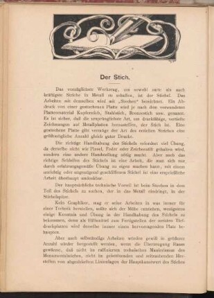 Der Stich.