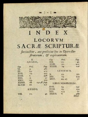 Index Locorum Sacrae Scripturae ...