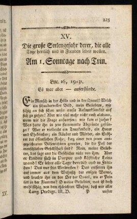 225-239, XV. Die große Seelengefahr derer, die alle Tage ...