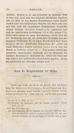 26-55 Ueber die Religionsbücher der Römer (Schluß)