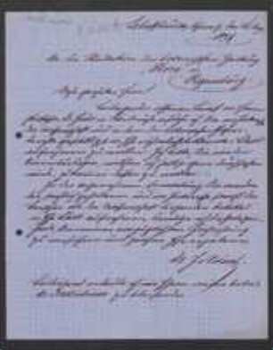 Brief von Jakob Nüesch an Unbekannt