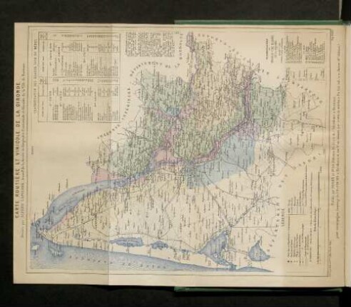 Carte routiere et vinicole de la Gironde