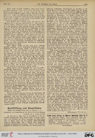 Kunststiftung und Steuerfiskus
