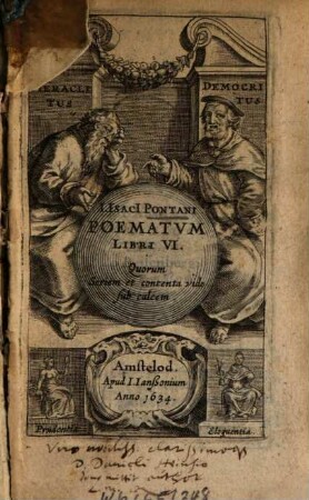 Isaci[i] Pontani Poematvm Libri VI. : Quorum Seriem et contenta vide sub calcem