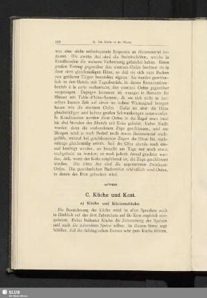 C. Küche und Kost