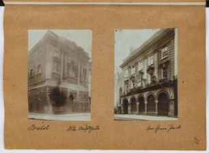 Alte Musikhalle, Bristol. Wohn- und Geschäftshaus am Castle Green Park, Bristol: Ansichten (aus: Skizzen- und Fotoalbum 26)