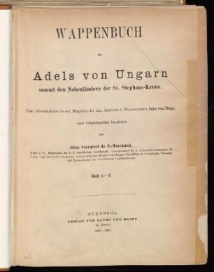 Bd. 4,15, Tafeln 1 - 252: [J. Siebmacher's grosses und allgemeines Wappenbuch]. Bd. 4,15, Tafeln 1 - 252