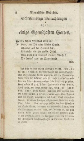 Schriftmäßige Betrachtungen über einige Eigenschaften Gottes.