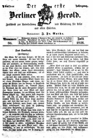 Nummer 86, Juli 1846
