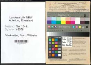 Entnazifizierung Franz Wilhelm Vierkoetter , geb. 17.08.1893 (Musikdirektor)