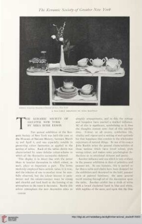 Vol. 61 (1917) = No. 244: The Keramic Society of Greater New York