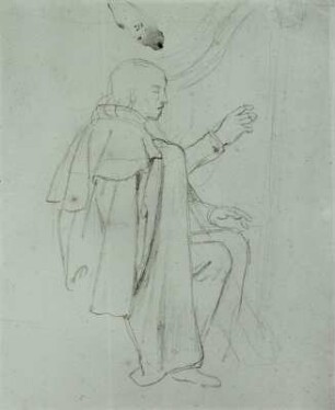 Harfenspieler, Figurenstudie zum Gemälde" Überfahrt am Schreckenstein"