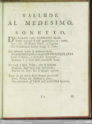 S´Allude Al Medesimo. Sonetto