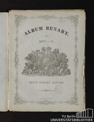 Album Benary. 1877. - V. 17 - 20. Ernst Benary, Erfurt.