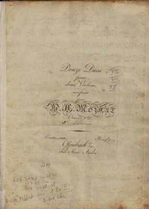 Douze duos pour deux violons : oeuvre 70me, 3. Duetto VII, Duetto VIII, Duetto IX