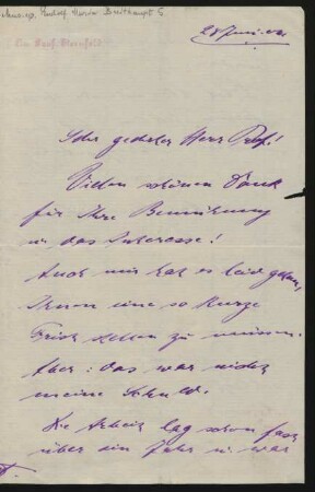 Brief an Richard Sternfeld : 28.06.1904