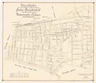 Bebauungsplan Berlin-Reinickendorf: Lageplan Teilbereich mit Industriegleisanlagen 1:4000
