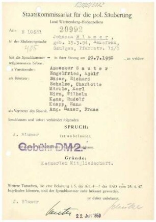 Blumer, Johanna