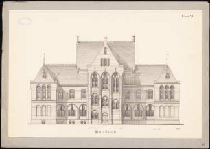 Domschule (Gymnasium), Schleswig: Aufriss Rückansicht