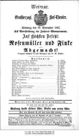 Rosenmüller und Finke oder Abgemacht!