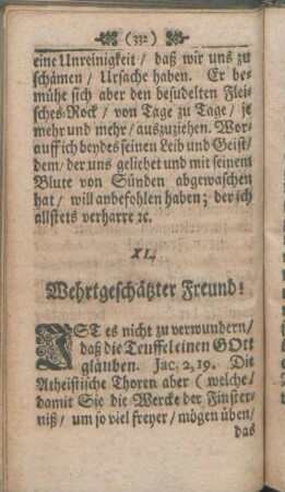 XL. Wehrtgeschätzter Freund!