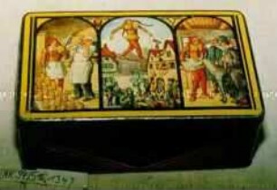 Blechdose für ? (Abbildungen Szenen aus Till Eulenspsiegel)