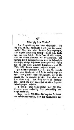 Vierzigster Brief : [92. Abhandlung]