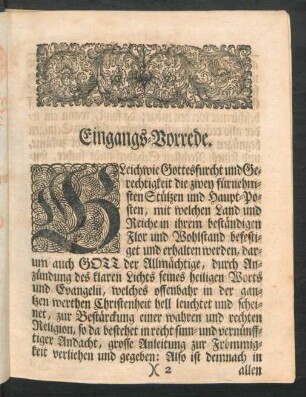 Eingangs-Vorrede.