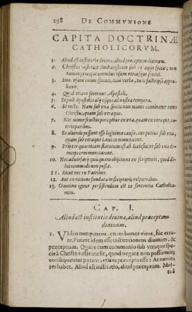 Capita Doctrinæ Catholicorum.