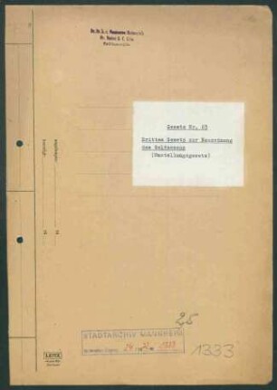 Materialsammlung, hier: Währungsreformgesetz