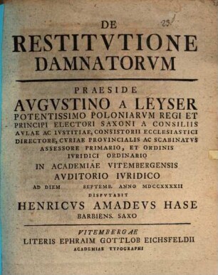 De restitutione damnatorum