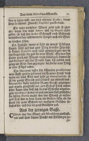 Aus der zornigen Gasse.