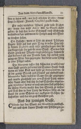 Aus der zornigen Gasse.
